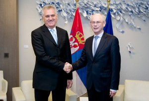 Tomislav Nikolić and Herman Van Rompuy